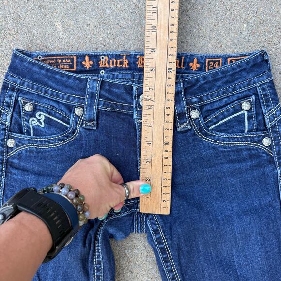 Rock Revival Dark Blue Straight Leg Jeans - Picture 7 of 10